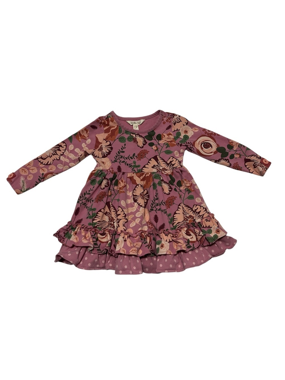 Matilda Jane Just Imagine Odette Dress 12-18M Pink Floral Ruffle Twirl Cottage - Picture 2 of 6